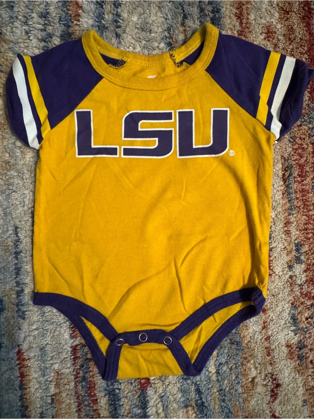 LSU Purple and Gold Baby/Infant Onesie 0-3 Months